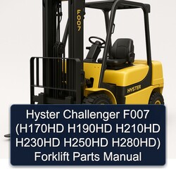 Hyster Challenger F007 (h170hd H190HD H210HD H230HD H250HD H280hd) Forklift Parts Catalog PDF