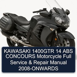 2008 Kawasaki Concours Models 1400GTR 14 ABS Motorcycle -onwards Service Repair Workshop Manual PDF