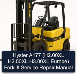 Hyster A177 (h2.00xl H2.50xl H3.00xl Europe) Forklift Service Repair Workshop Manual PDF