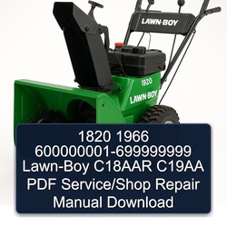 600000001-699999999 LAWN-BOY C18AAR C19AA /shop Service Repair Workshop Manual PDF