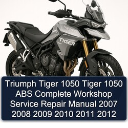 2007-2012 Triumph Tiger Models 1050 ABS Service Repair Workshop Manual PDF
