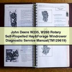 John Deere W235 W260 Rotary Self-propelled Hay Forage Windrower Diagnostic (TM129619) Service Repair Workshop Manual PDF