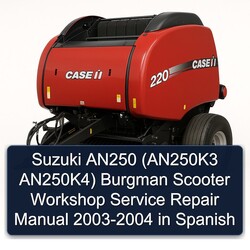 2003-2004 Suzuki AN250 (an250k3 An250k4) Burgman Scooter - Spanish Service Repair Workshop Manual PDF