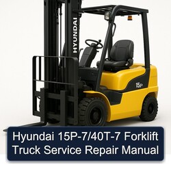 Hyundai 15p-7/40t-7 Forklift Truck Service Repair Workshop Manual PDF