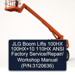 JLG Boom Lifts 100HX 10 110HX Ansi / (p/n:3120636) Service Repair Workshop Manual PDF