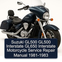 1981-1983 Suzuki Interstate GL500 GL650 Motorcycle Service Repair Workshop Manual PDF