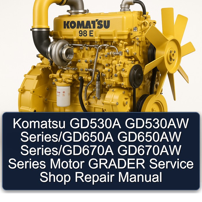 Komatsu 98 E GD530A GD530AW Series/gd650a GD650AW Series/gd670a GD670AW Series Motor Grader Shop Service Repair Workshop Manual PDF