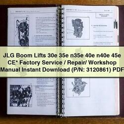 JLG Boom Lifts 30E 35E N35E 40E N40E 45E CE / (p/n: 3120861) Service Repair Workshop Manual PDF