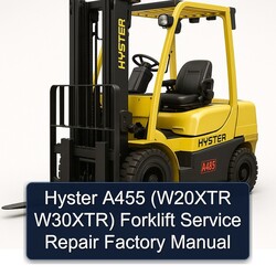 Hyster A455 (w20xtr W30xtr) Forklift W20XTR W30XTR Service Repair Workshop Manual PDF