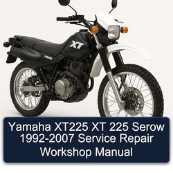 1992-2007 Yamaha XT Models XT225 225 Serow Service Repair Workshop Manual PDF