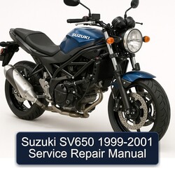 1999-2001 Suzuki SV Models SV650 Service Repair Workshop Manual PDF