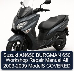 2003-2009 Suzuki Burgman Series AN650 650 All - Models Covered Service Repair Workshop Manual PDF
