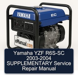2003-2004 Yamaha 135LC YZF R6S-SC - Supplementary Service Repair Workshop Manual PDF