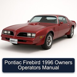 1996 Pontiac Firebird Owners Operators Operator's Manual PDF
