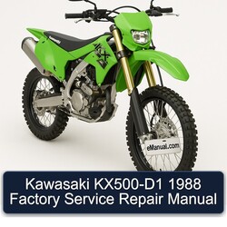 1988 Kawasaki KX Series KX500-D1 Service Repair Workshop Manual PDF