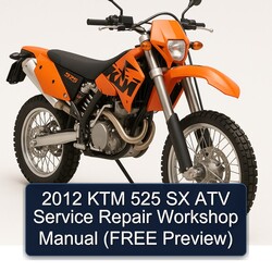 2012 KTM 525 SX ATV (free Preview) Service Repair Workshop Manual PDF