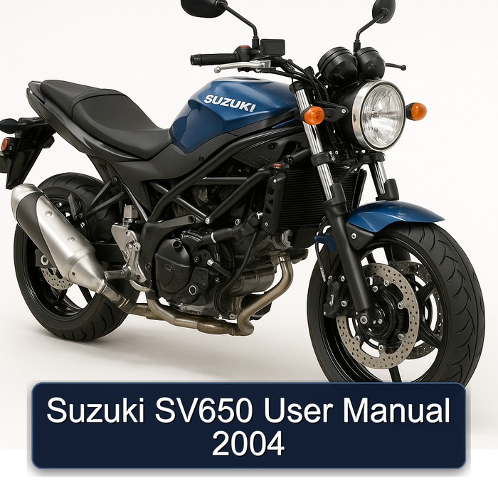 2004 Suzuki SV Models SV650 User Service Repair Workshop Manual PDF