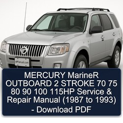 1987-1993 Mercury Mariner Outboard 2 Stroke 70 75 80 90 100 115HP Service Repair Workshop Manual PDF
