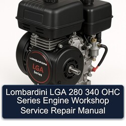 Lombardini LGA Series 280 340 OHC Engine Service Repair Workshop Manual PDF