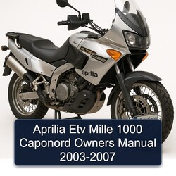 2003-2007 Aprilia Caponord Etv Mille 1000 Owners Owner's Manual PDF