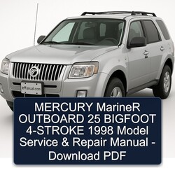 1998 Mercury Mariner Outboard 25 Bigfoot 4-stroke Model Service Repair Workshop Manual PDF