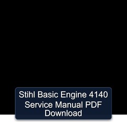 Stihl Basic Engine 4140 Service Repair Workshop Manual PDF