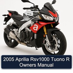 2005 Aprilia Tuono RSV1000 R Owners Owner's Manual PDF