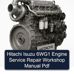 Hitachi 6wg1 Isuzu Engine Service Repair Workshop Manual PDF