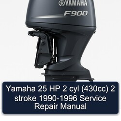 1990-1996 Yamaha 25 HP 2 Cyl (430CC) Stroke Service Repair Workshop Manual PDF