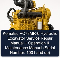 Komatsu Pc78mr-6 Hydraulic Excavator Operation (serial Number: 1001 Up) Service Repair Workshop Manual PDF