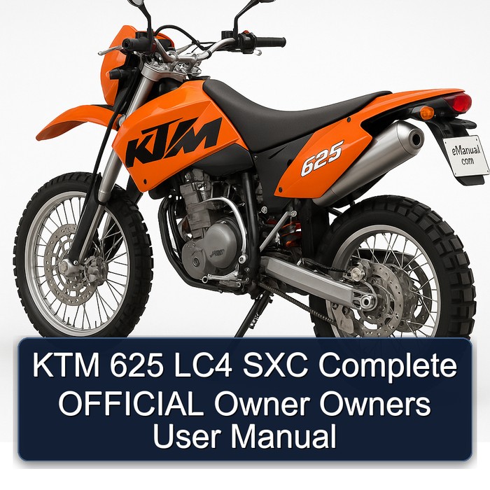 KTM 625 LC4 SXC Official Owner Owners User Service Repair Workshop Manual PDF