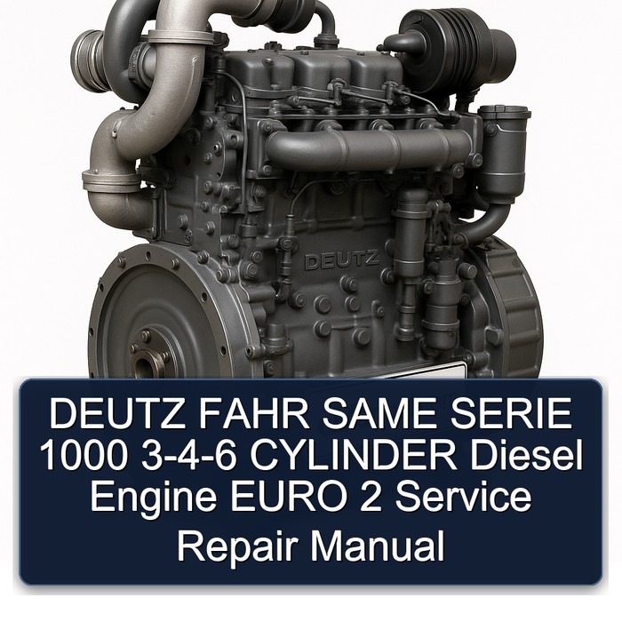 Deutz 1000 Fahr Same Serie 3-4-6 Cylinder Diesel Engine Euro 2 Service Repair Workshop Manual PDF