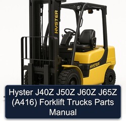 Hyster J40Z J50Z J60Z J65Z (A416) Forklift Trucks Parts Catalog PDF