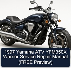 1997 Yamaha Warrior ATV YFM350X (free Preview) Service Repair Workshop Manual PDF
