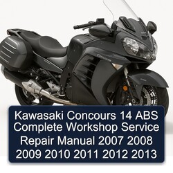 2007-2013 Kawasaki Concours Models 14 ABS Service Repair Workshop Manual PDF