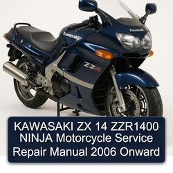 2006 Kawasaki Ninja ZX 14 ZZR1400 Motorcycle Onward Service Repair Workshop Manual PDF
