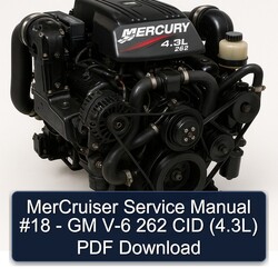 Inboard Engines GM Mercruiser 18 - V-6 262 CID (4.3l) Service Repair Workshop Manual PDF