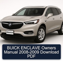 2008-2009 Buick Enclave Owners Owner's Manual PDF