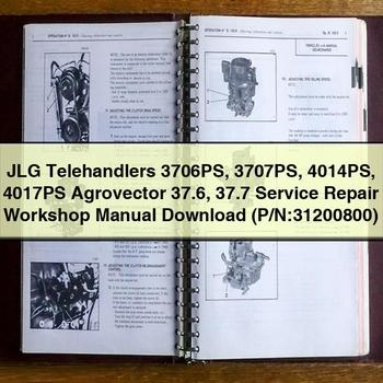 JLG Telehandlers 3706PS 3707PS 4014PS 4017PS Agrovector 37.6 37.7 (p/n:31200800) Service Repair Workshop Manual PDF