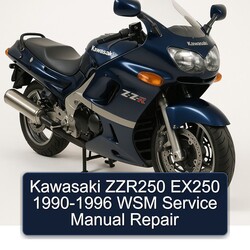 1990-1996 Kawasaki ZZ R Series ZZR250 EX250 - WSM Service Repair Workshop Manual PDF