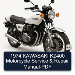 1974 Kawasaki KZ Series KZ400 Motorcycle Service Repair Workshop Manual PDF