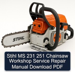 Stihl MS 231 251 Chainsaw Service Repair Workshop Manual PDF