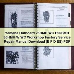 Yamaha Outboard 25BMH WC E25BMH 30HMH W (e F D Es) Service Repair Workshop Manual PDF