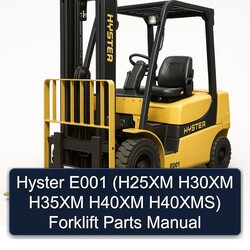 Hyster E001 (h25xm H30XM H35XM H40XM H40xms) Forklift Parts Catalog PDF