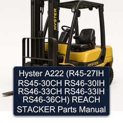 Hyster A222 (r45-27ih RS45-30CH RS46-30IH RS46-33CH RS46-33IH Rs46-36ch) Reach Stacker Parts Catalog PDF