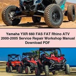 2000-2005 Yamaha YXR 660 FAS FAT Rhino ATV Service Repair Workshop Manual PDF
