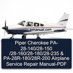 Piper Cherokee Pa- 28-140/28-150 /28-160/28-180/28-235 Pa-28r-180/28r-200 Airplane Service Repair Workshop Manual PDF