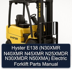 Hyster E138 (n30xmr N40XMR N45XMR N25XMDR N30XMDR N50xma) Electric Forklift Parts Catalog PDF