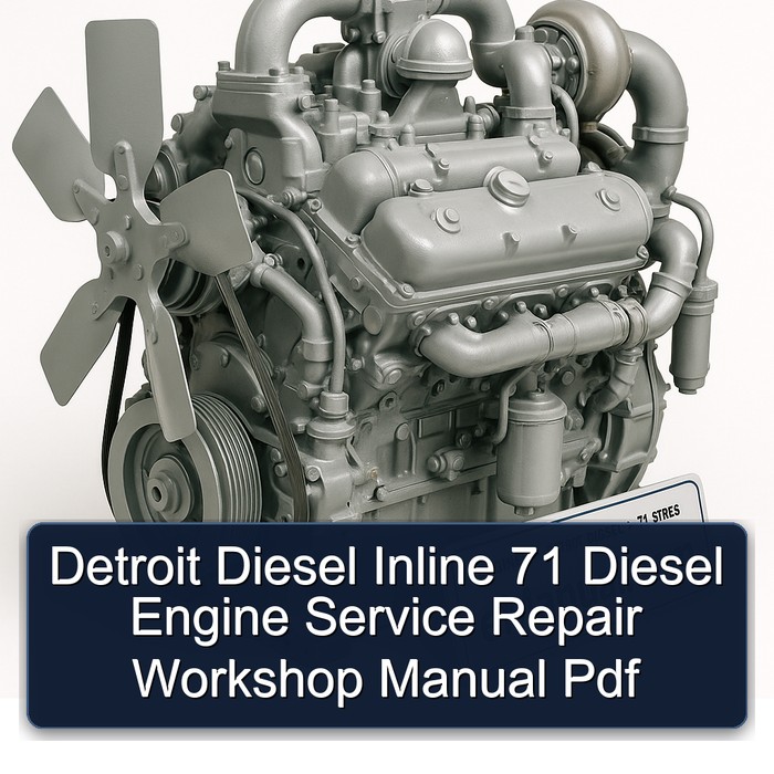Detroit Diesel 71 Series Inline Engine Service Repair Workshop Manual PDF