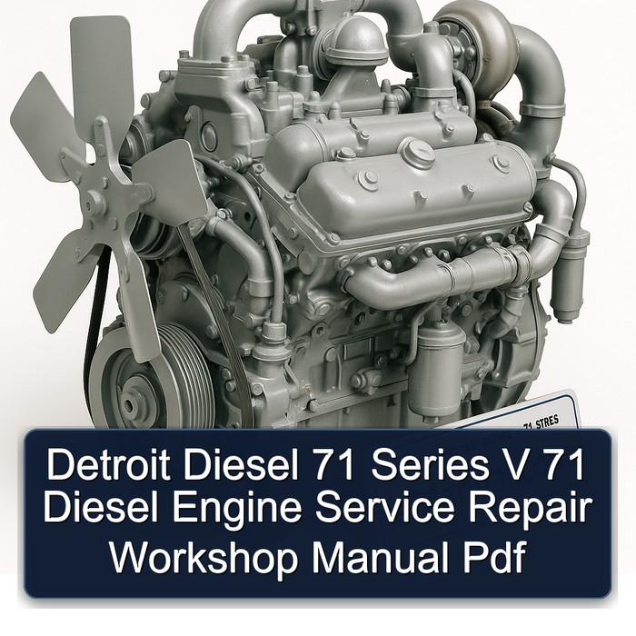 Detroit Diesel 71 Series V Engine Service Repair Workshop Manual PDF